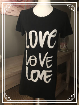 Zwarte lange T-shirt van MOODY'S - maat M-L