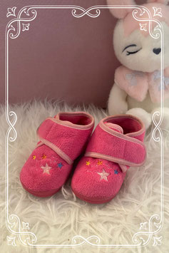 Warme roze meisjes pantoffels - maat 21