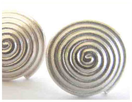 Silber Stecker, spiralförmig