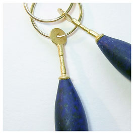 Ohrhänger aus 750er Gold mit Lapislazuli Tropfen