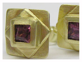 Ohrstecker Gold mit Rubellit