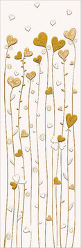 Herzen gold Lesezeichen