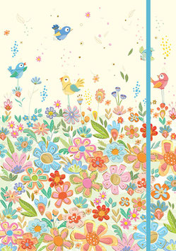 Notizheft A5 Bunte Blumen