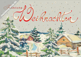 [o] Holzhäuser im Schnee