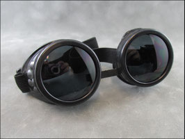 Steampunk Party Schweißerbrille schwarz