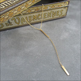 Zartes Y- Kettchen 42 cm lang - 925 Silber vergoldet
