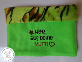 Hundeloop "Hör auf deine Mutti" Innenmaß: 53cm - grün