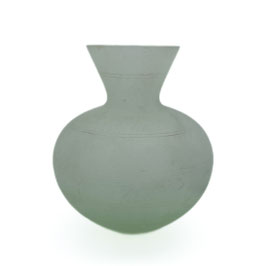 Kugelflasche aus farblosem Glas