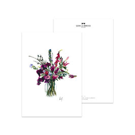 Leo La Douce - Postkarte "Violet Flowers"