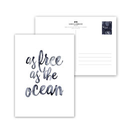 Leo La Douce - Postkarte "As free as the ocean"