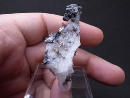 135P - PLATA NATIVA, ALLARGENTUM Y DYSCRASITA EN CALCITA