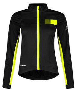 Jacke FROST Damen Softshell, schwarz-fluo