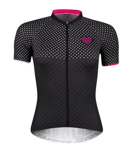 Trikot POINTS Damen, kurz sl, black-pink