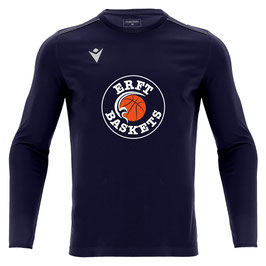 MACRON Rigel Hero Shootingshirt navy Langarm mit ErftBaskets Logo und Wunschname