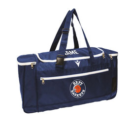 MACRON Trip Sporttasche navy mit ErftBaskets Logo und Wunschname