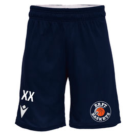 MACRON Denver Hero Wendeshorts navy/weiß mit ErftBaskets Logo und Initialen