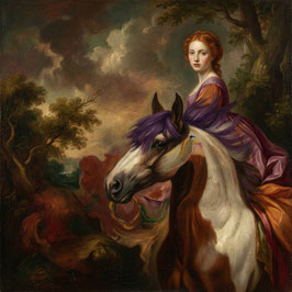 lila Pferd