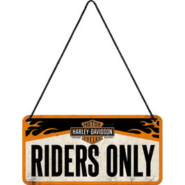 Harley-Davidson - Logo Blue  Hängeschild 20x10cm  / 28003
