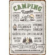 Camping Regeln, 20x30cm  /  200086