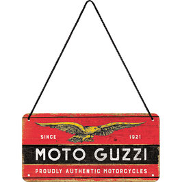 Moto Guzzi - Logo Wood  Hängeschild 20x10cm  /  28029