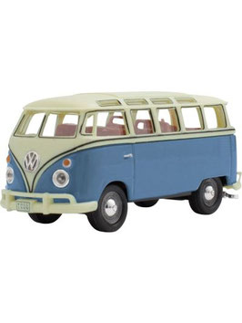 VW Bus Samba blau/creme, Automagnet, Masse: ca. 5-6x2cm  /  PC301/975