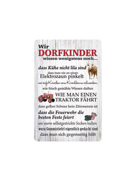 Dorfkind, Blechschild 20x30cm  /  PC300/462