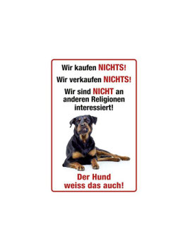 Wir kaufen NICHTS! Blechschild 20x30cm  /  PC300/469