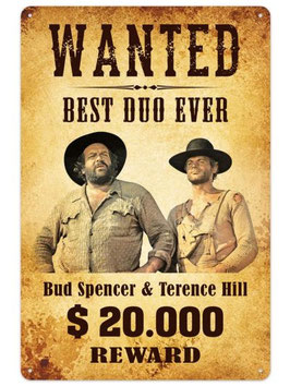 Terence Hill & Bud Spencer, Blechschild 20x30cm  / 300/T012