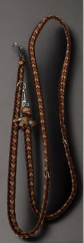 Paracord Hundeleine Herz kufer/gold/braun/rotbraun