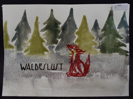 V1313, Postkarte Waldeslust