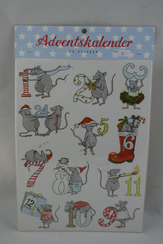 ki393, aufkleber advent mäuse