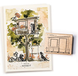 S2146, Stempel Holzhütte / Baumhaus