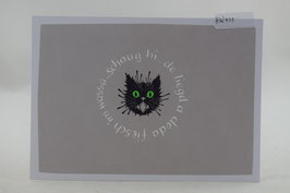HW935, Postkarte Katze kreischend grün