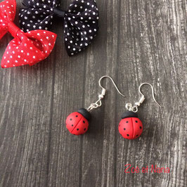 Boucles d'oreilles, Coccinelles