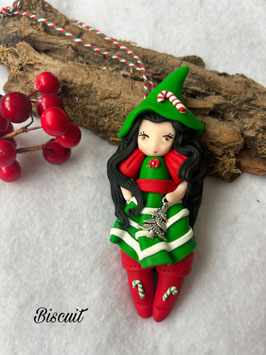 Poupée déco pour sapin de Noel... lutin… Biscuit