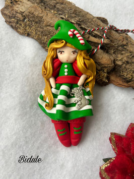 Poupée déco pour sapin de Noel... lutin… Bidule