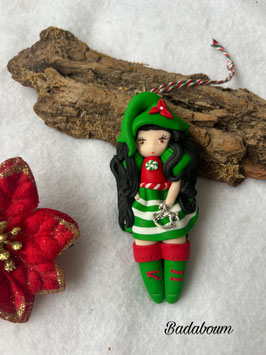 Poupée déco pour sapin de Noel... lutin… Badaboum