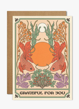 Karte „Grateful for you“