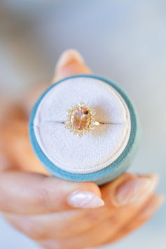 Ringbox rund OCEAN BLUE