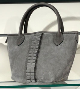 Velourledertasche taupe