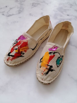 SUMMER EDITION - HANDPAINTED ESPADRILLES EUROPEAN SIZE 38 - No. 2