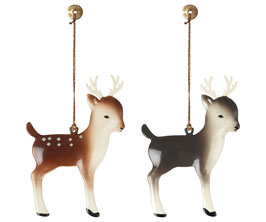 Metallornament Bambi, 2 verschiedene Varianten von Maileg