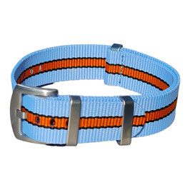 seat belt  hellblau orange Gulf racing