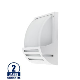 Wandlampe mit E27 Fassung Aluminium Matt Weiß