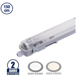 22W LED Feuchtraum/-Wannenleuchte inkl. Röhre SET 150cm, diverse Farben