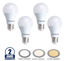 4 Stück Package 11W LED E27 A60 Birne Kunststoff