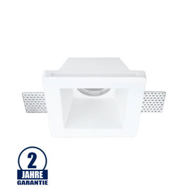 Einbaurahmen Trimless für LED GU10 Quadratisch 1-fach Weiß