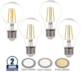 4 Stück Package 8W E27 LED FILAMENT 810 Lumen