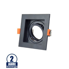 Einbaurahmen für LED GU10 Quadratisch inkl. Fassung Schwarz