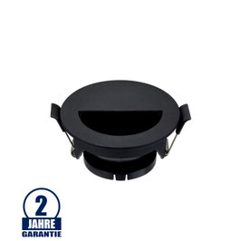 Einbaurahmen für LED GU10 Rund mit Halbkreis-Lichtauslass Schwarz
